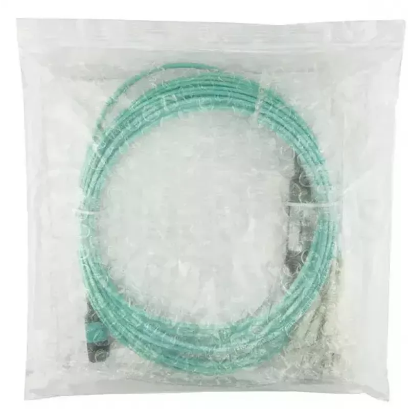 Optiskās šķiedras kabelis BlueOptics MC6709309-010-BO 10 m OM3 MPO uz 4×LC (50 µm) akvamarīns
