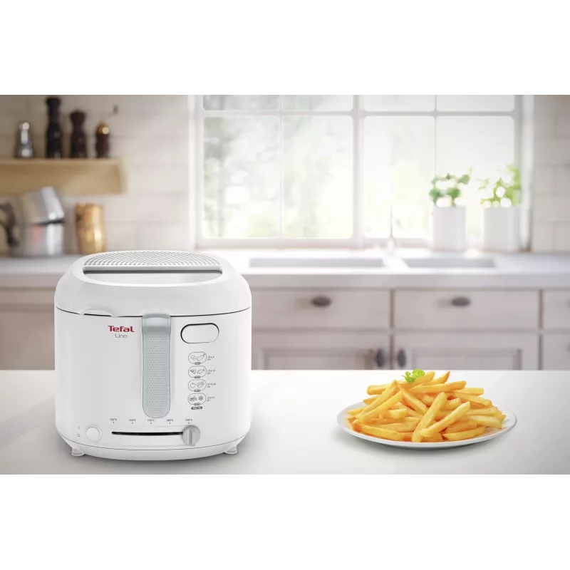 Tefal Uno FF203130 friteris Viena 1,8 L Atsevišķi novietojams 1600 W Dziļā eļļas cepeškrāsns Balts