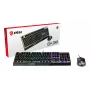 MSI VIGOR GK30 COMBO RGB MEMchanical Gaming tastatūra + Clutch GM11 spēļu pele ' DE izkārtojums, 6 zonu RGB apgaismojuma tastatūra, divu zonu RGB apgaismojuma pele, 5000 DPI optiskais sensors, RGB Mystic Light'