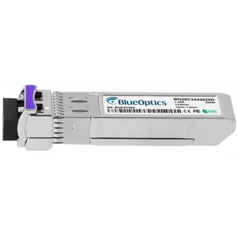 Tīkla raiduztvērēja modulis BlueOptics AT-SPBD20DUAL-14-BO — optiskās šķiedras SFP, cSFP saskarne, LC savienotājs, alumīnijs