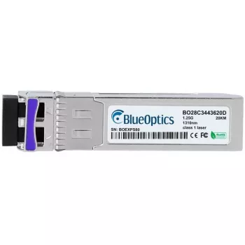 Tīkla raiduztvērēja modulis BlueOptics AT-SPBD20DUAL-14-BO — optiskās šķiedras SFP, cSFP saskarne, LC savienotājs, alumīnijs