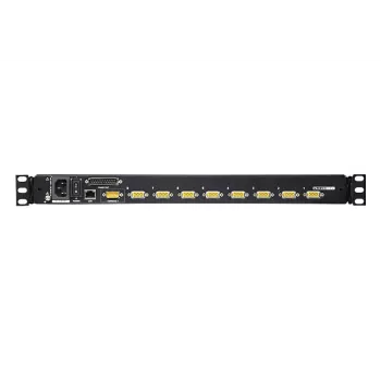ATEN 8-Ports 17 collu LCD KVM slēdzis pa IP (USB - PS/2 VGA) ar USB perifērijas pieslēgvietu