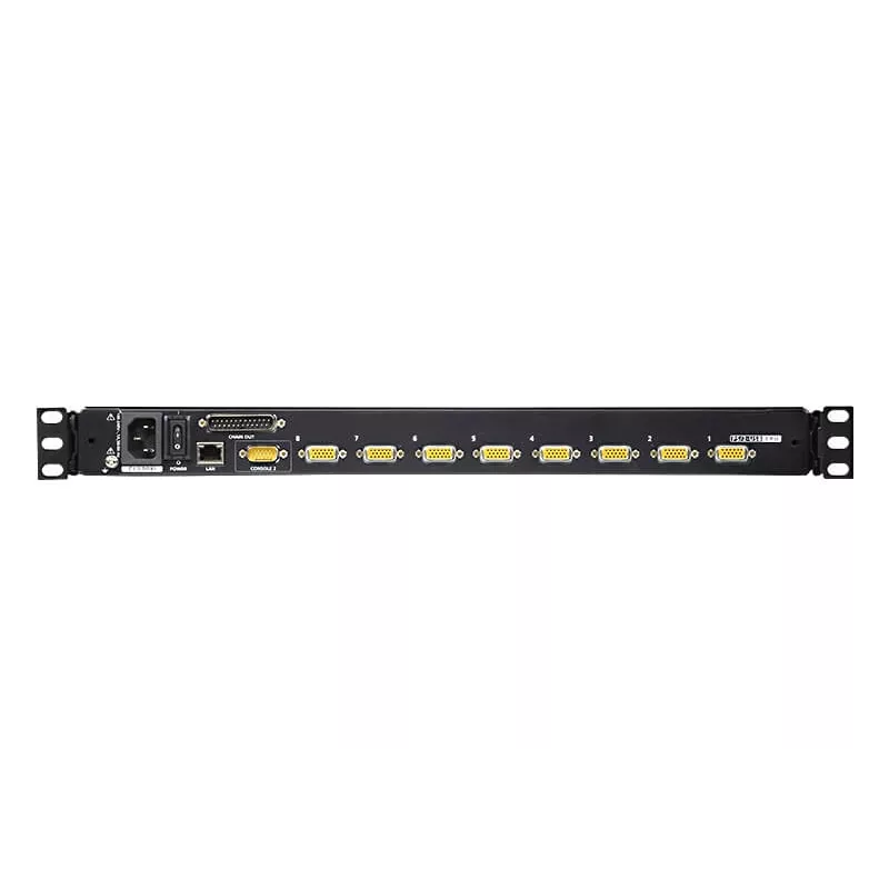 ATEN 8-Ports 17 collu LCD KVM slēdzis pa IP (USB - PS/2 VGA) ar USB perifērijas pieslēgvietu