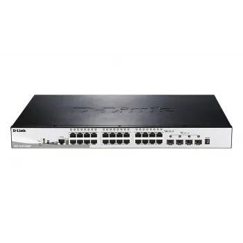 D-Link 28 portu gigabitu sakraujams POE viedais pārvaldītais slēdzis ar 4 x 10G SFP+