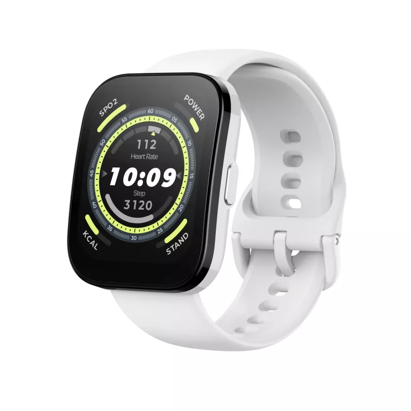 Amazfit Bip 5 4,85 cm (1,91 collas) TFT 45,9 mm Digitāls 320 x 380 pikseļi Skārienekrāns Balts GPS (satelīts)