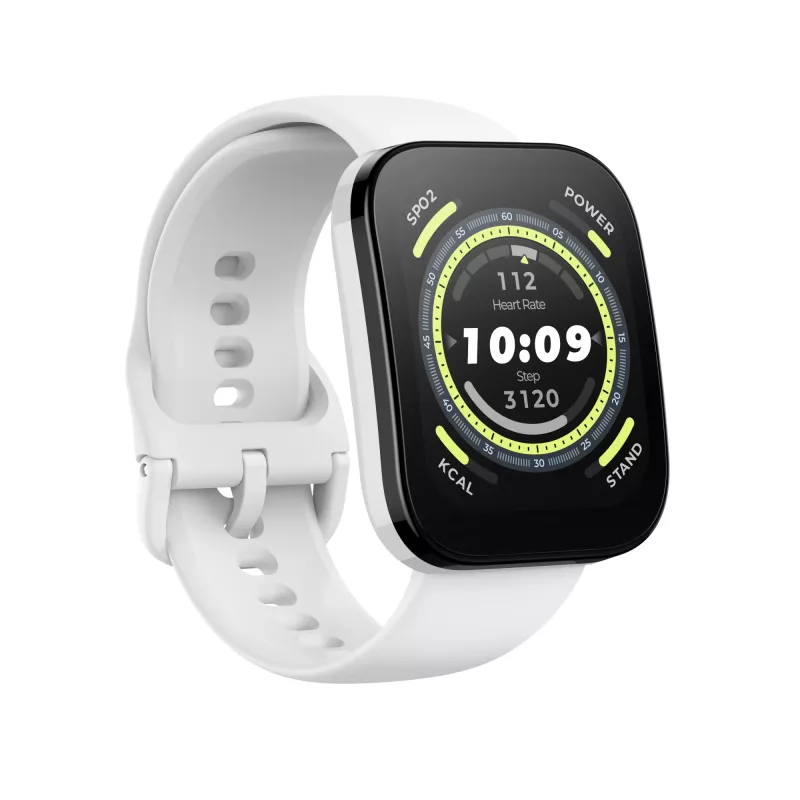 Amazfit Bip 5 4,85 cm (1,91 collas) TFT 45,9 mm Digitāls 320 x 380 pikseļi Skārienekrāns Balts GPS (satelīts)