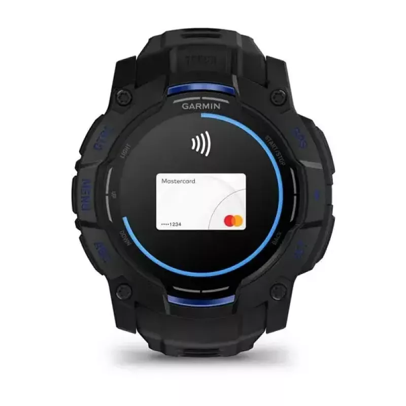 Viedpulkstenis GARMIN Instinct 3 45 mm, 1,3 collu AMOLED, 416×416, GPS, alumīnija/GFRP korpuss, silikona siksniņa