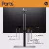 HP E24 G5 FHD PVC Free monitors, 60,5 cm (23,8 collas), 1920 x 1080 pikseļi, Full HD, LCD, 5 ms, Melns, Sudrabs