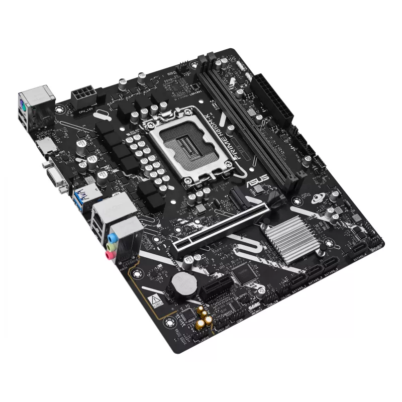 Mātesplate ASUS PRIME H810M-K — Intel H810, LGA 1851 (Socket V1), micro ATX, DDR5, līdz 128 GB, M.2 & SATA III, Gigabit Ethernet