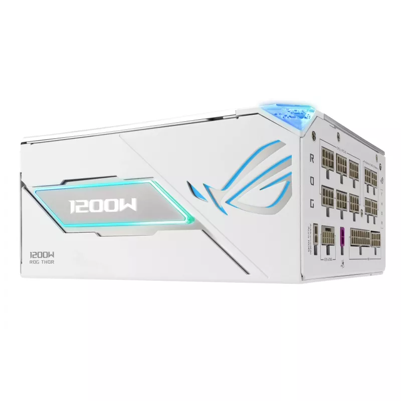 Barošanas bloks ASUS ROG THOR-1200P3-balta-GAMING 1200 W ATX 20+4 kontaktu, 80 PLUS Platinum, balts