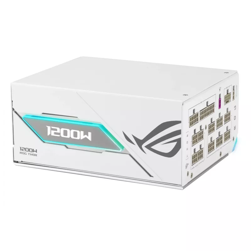 Barošanas bloks ASUS ROG THOR-1200P3-balta-GAMING 1200 W ATX 20+4 kontaktu, 80 PLUS Platinum, balts