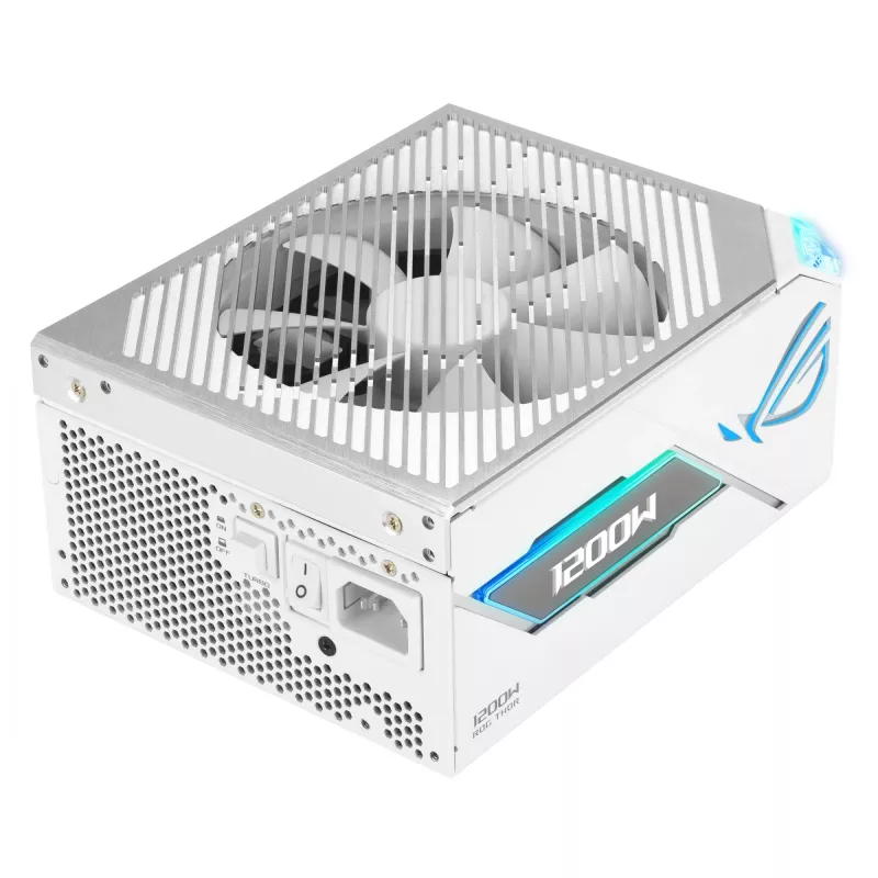 Barošanas bloks ASUS ROG THOR-1200P3-balta-GAMING 1200 W ATX 20+4 kontaktu, 80 PLUS Platinum, balts