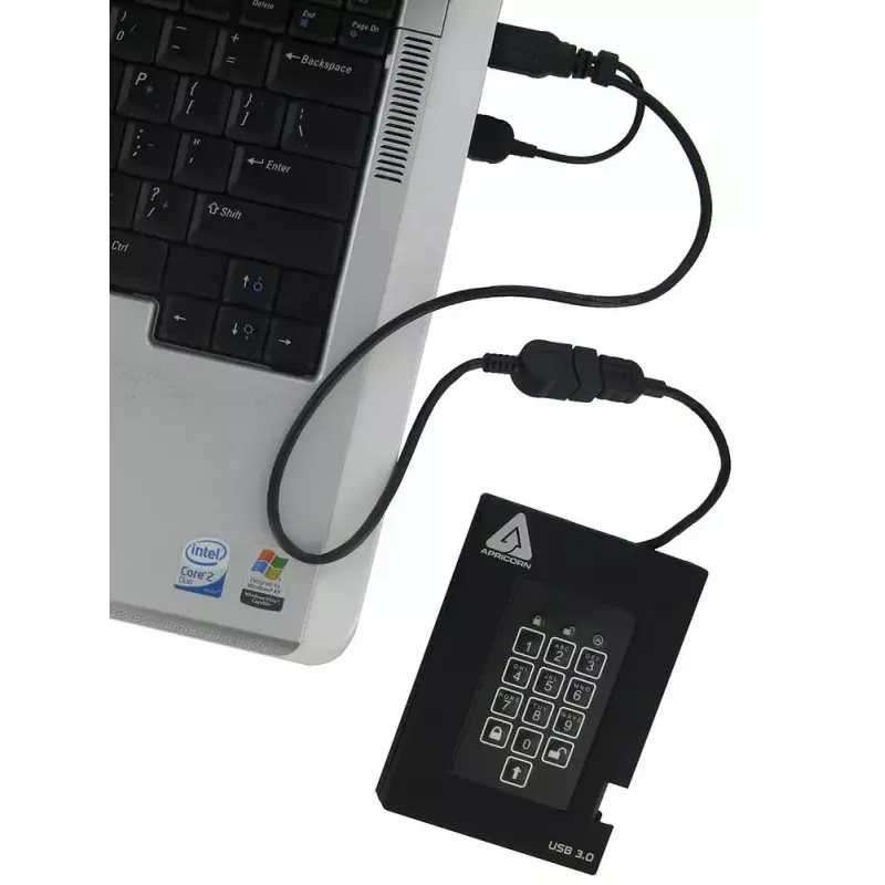 SSD disks Apricorn 256 GB USB 3.2 Gen 1 Melns A25-3PL256-S256F