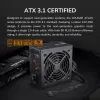 Barošanas bloks Cougar ATLAS 650W ATX3.1 80 PLUS Bronze, 24-pin ATX, 120 mm ventilators, melns