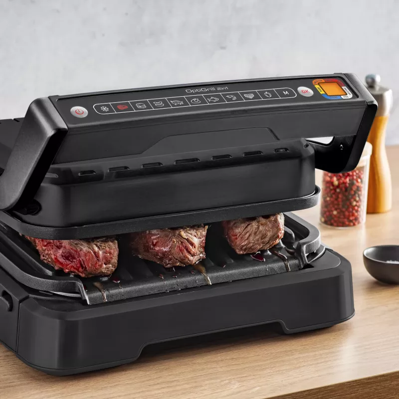 Kontaktgrils Tefal OptiGrill 2in1 GC7728 2100 W melns