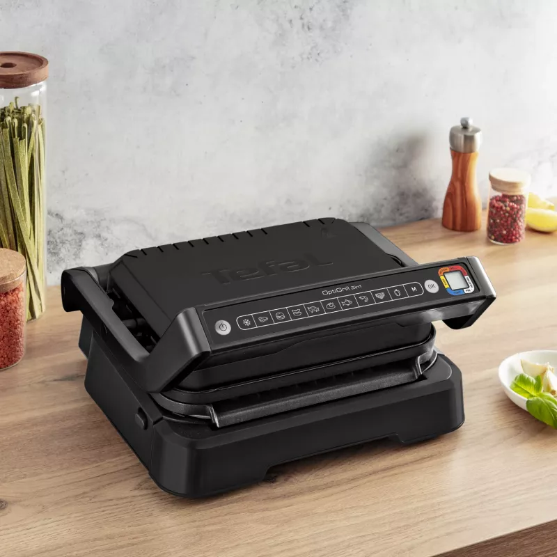 Kontaktgrils Tefal OptiGrill 2in1 GC7728 2100 W melns