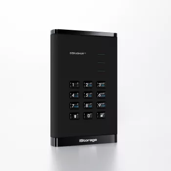 iStorage diskAshur³ 5 TB Melns | Drošs pārnēsājams cietais disks | Atbilst FIPS 140-3 3. līmenim | Common Criteria EAL 5+ | PIN aizsardzība | AES-XTS 256 bitu aparatūras šifrēšana | Atbilst GDPR, TAA | Putekļu/ūdens izturīgs |