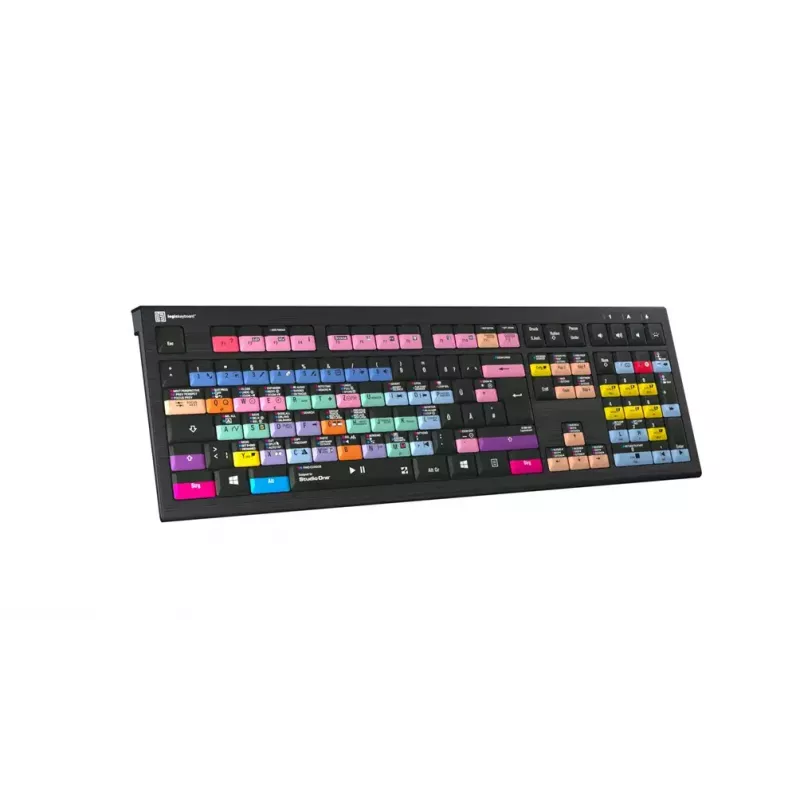 Tastatūra LogicKeyboard LKB-PSO3-A2PC-DE — Pilna izmēra USB QWERTZ vācu, 108 taustiņi, LED fona apgaismojums, 1,8 m kabelis