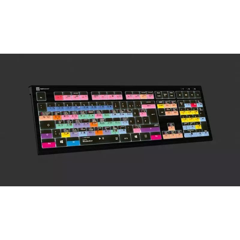 Tastatūra LogicKeyboard LKB-PSO3-A2PC-DE — Pilna izmēra USB QWERTZ vācu, 108 taustiņi, LED fona apgaismojums, 1,8 m kabelis