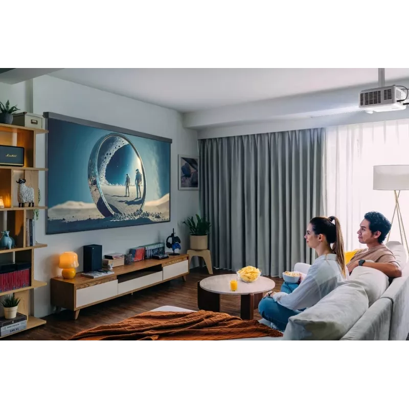 Viewsonic V554K datu projektors īpaši īsa attāluma projektors 3500 ANSI lūmenu 3LCD UHD 4K (3840x2160) 3D Balts