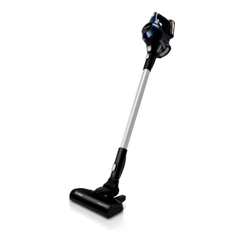 Bosch Serie 6 BBS611PCK putekļsūcējs ar kātu/elektriskā slota 2-in-1 putekļsūcējs ar kātu Baterija Sausā tīrīšana Higiēnas filtrs Bez maisiņa Zils 2,5 Ah