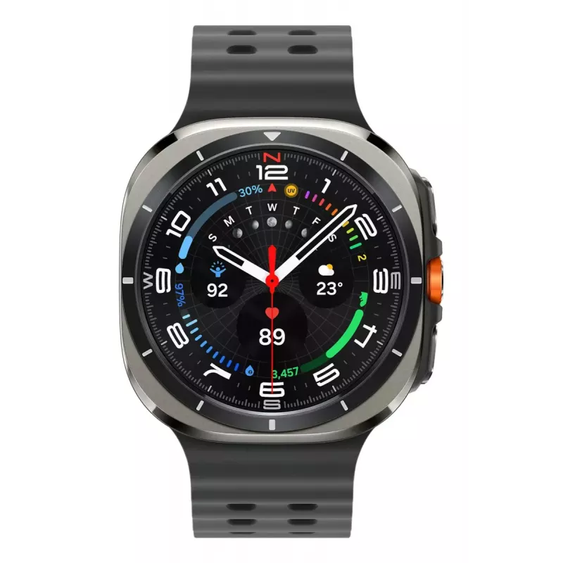 Samsung Galaxy Watch Ultra 3.81 cm (1.5 collas) AMOLED 47 mm Digitāls 480 x 480 pikseļi Skārienjūtīgs 4G Sudraba krāsā Wi-Fi GPS (satelīts)