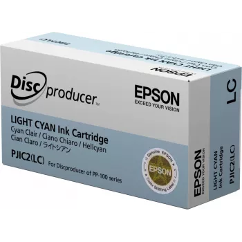 Epson Discproducer tintes kasetne, gaiši ciāna (MOQ=10), Gaiši ciāna, Pigmenta bāzes tinte, 1 gab.