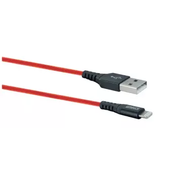 Mobilā tālruņa USB A uz Lightning kabelis SCHWAIGER LPRO410 501, USB 2.0, 1,2 m, sarkans