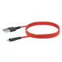 Mobilā tālruņa USB A uz Lightning kabelis SCHWAIGER LPRO410 501, USB 2.0, 1,2 m, sarkans
