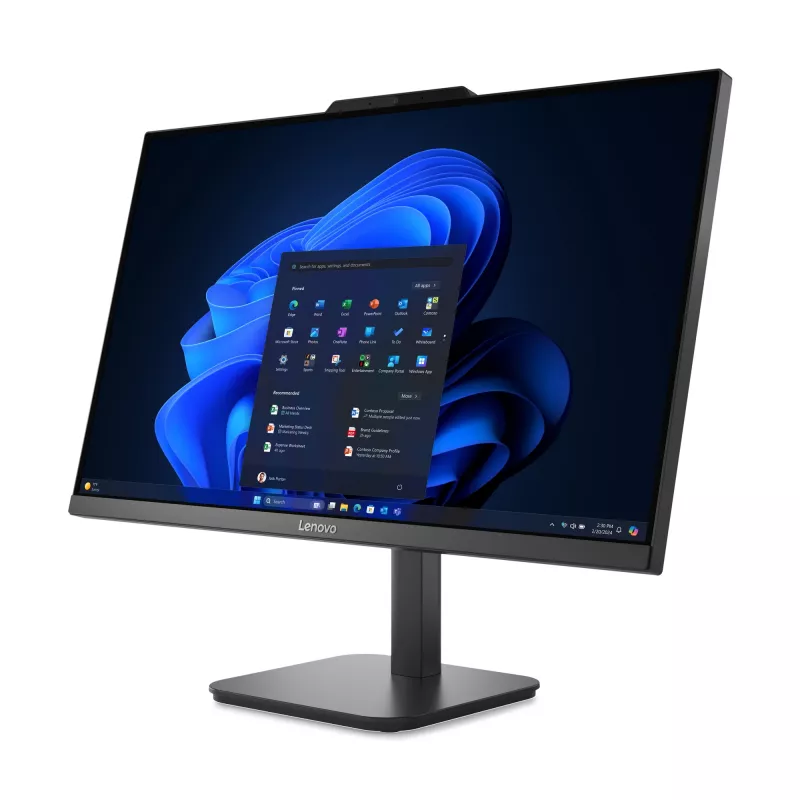 Lenovo V100 Intel® N N100 60,5 cm (23,8 collas) 1920 x 1080 pikseļi Viss-vienā dators 16 GB DDR5-SDRAM 512 GB SSD Windows 11 Pro Wi-Fi 6 (802.11ax) Melns