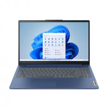 Lenovo IdeaPad plāns 3 15AMN8 AMD Ryzen™ 5 7520U portatīvais dators 39,6 cm (15,6 collas) Full HD 16 GB LPDDR5-SDRAM 512 GB SSD Wi-Fi 6 (802.11ax) Windows 11 Home German Blue