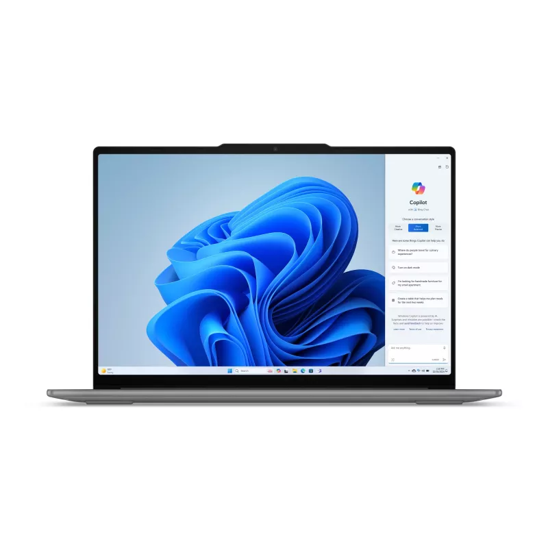 Lenovo Yoga plāns 7 15ILL9 Copilot+ PC Intel Core Ultra 7 256V portatīvais dators 38,9 cm (15,3 collas) 2.8K 16 GB LPDDR5x-SDRAM 1 TB SSD Wi-Fi 7 (802.11be) Windows 11 Home vācu pelēks