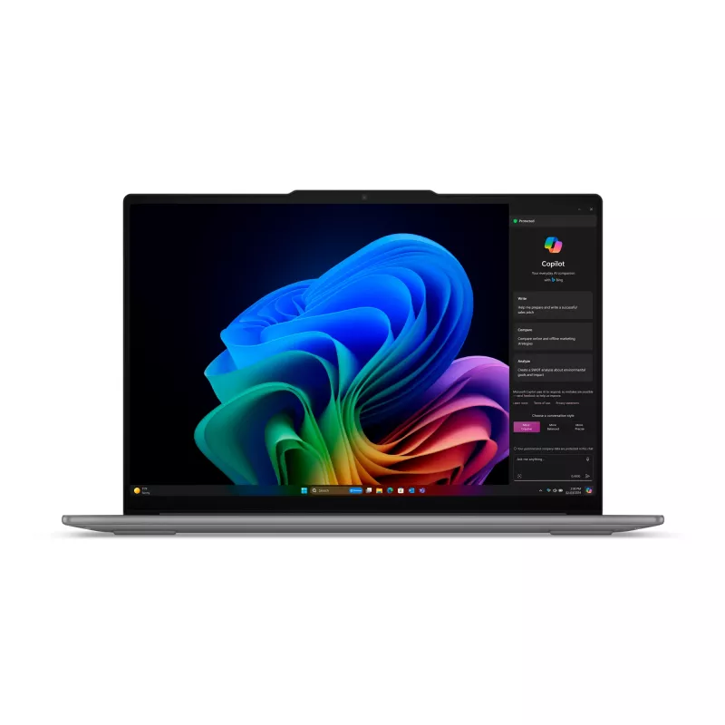 Lenovo Yoga plāns 7 15ILL9 Copilot+ PC Intel Core Ultra 7 256V portatīvais dators 38,9 cm (15,3 collas) 2.8K 16 GB LPDDR5x-SDRAM 1 TB SSD Wi-Fi 7 (802.11be) Windows 11 Home vācu pelēks