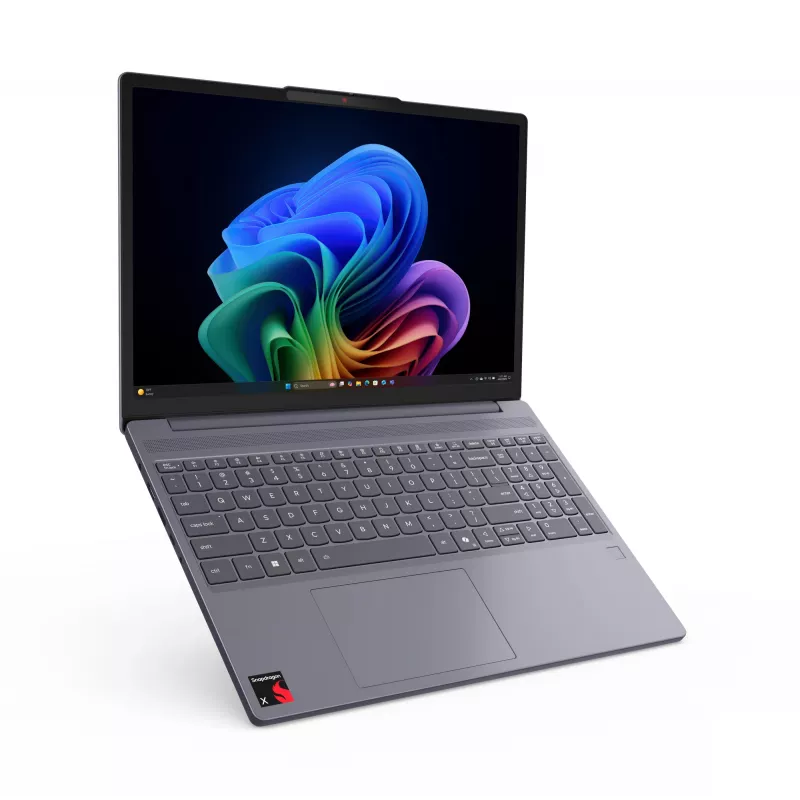 Lenovo IdeaPad plāns 3 15Q8X10 Copilot+ PC Snapdragon X1-26-100 Klēpjdators 38,9 cm (15,3 collas) WUXGA 16 GB LPDDR5x-SDRAM 1 TB SSD Wi-Fi 7 (802.11be) Windows 11 Home Vācu pelēks