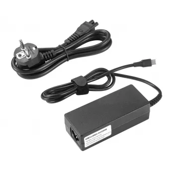 CoreParts MBXUSBC-AC0009 barošanas adapteris/invertors Iekštelpu 65 W Melna