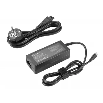 CoreParts MBXUSBC-AC0009 barošanas adapteris/invertors Iekštelpu 65 W Melna