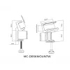 MicroConnect MC-DESKMOUNTW galda skava elektrības sadalītājiem