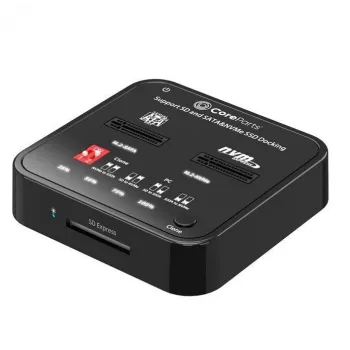 Multivides dublētājs CoreParts MS-CLONER-M2-SD Melns USB Type-C M.2