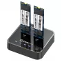 CoreParts MS-CLONER-NVME atmiņas diska dokstacija USB 3.2 Gen 2 (3.1 Gen 2) Type-C melna