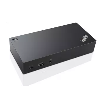 Lenovo 40A90090DK klēpjdatora dokstacija/portu replikators, vadu USB 3.2 Gen 1 (3.1 Gen 1) Type-C, melna