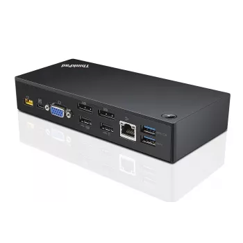 Lenovo 40A90090DK klēpjdatora dokstacija/portu replikators, vadu USB 3.2 Gen 1 (3.1 Gen 1) Type-C, melna