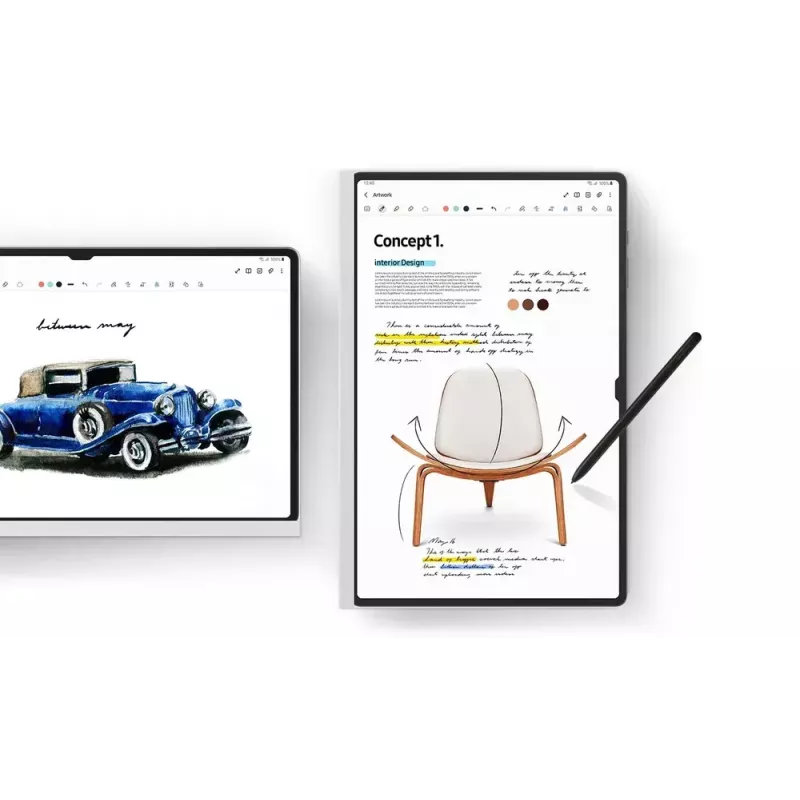 Papīram līdzīgs ekrāna aizsargs Samsung Galaxy Tab S9 Ultra — 14,6 collas (EF-ZX912PWEGWW), balts, 1 gab.