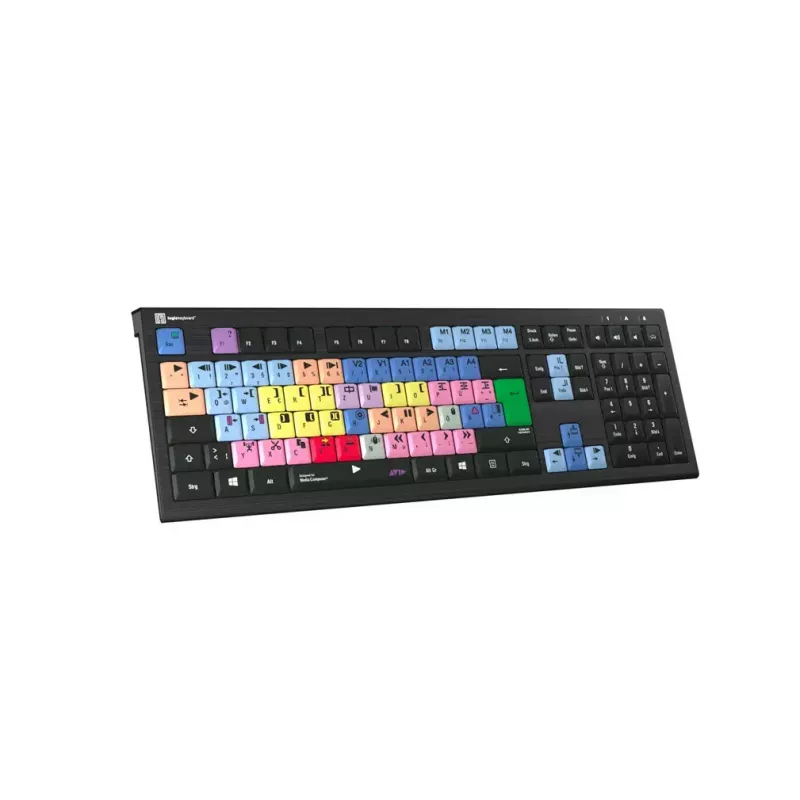 Logickeyboard Avid Media Composer ASTRA 2 apgaismota tastatūra, paredzēta personālajam datoram, vācu valoda (LKB-MCOM4-A2PC-DE)