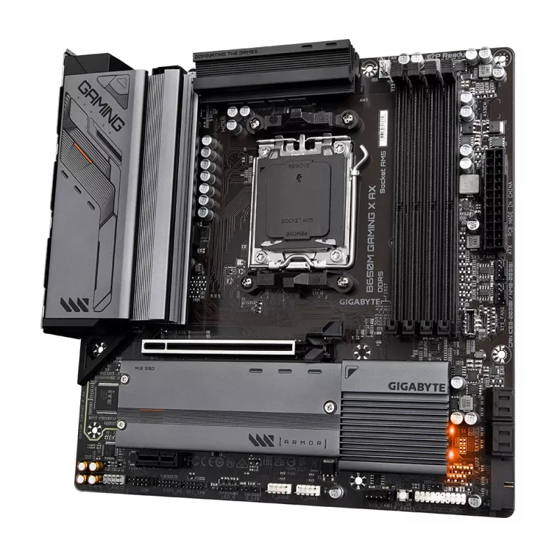 Mātesplate GIGABYTE B650M GAMING X AX — AMD B650, Socket AM5, Micro ATX, DDR5, 4 DIMM, 2x M.2, Wi‑Fi 6E, 2.5GbE