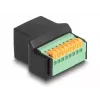 DeLOCK RJ45 sievišķais uz spaiļu bloka adapteris Melns Zaļš 1 gab.