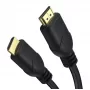 HDMI kabelis helos 288392 — 2 m, HDMI Type A vīrišķais–vīrišķais, zelta kontakti, ARC, 3D, melns