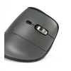 BakkerElkhuizen FastForward Pro pele, labās rokas, vertikāls dizains, optiskā, RF bezvadu + Bluetooth + USB Type-C, 5000 DPI, melna, pelēka