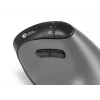 BakkerElkhuizen FastForward Pro pele, labās rokas, vertikāls dizains, optiskā, RF bezvadu + Bluetooth + USB Type-C, 5000 DPI, melna, pelēka
