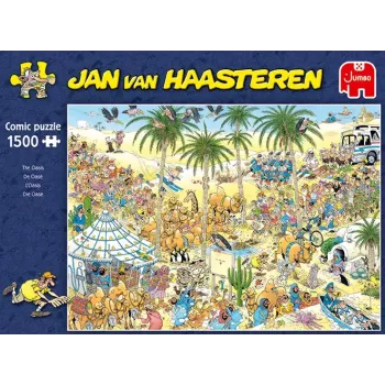 Jumbo puzle Jan van Haasteren Oāze — 1500 gabali, 900×600 mm