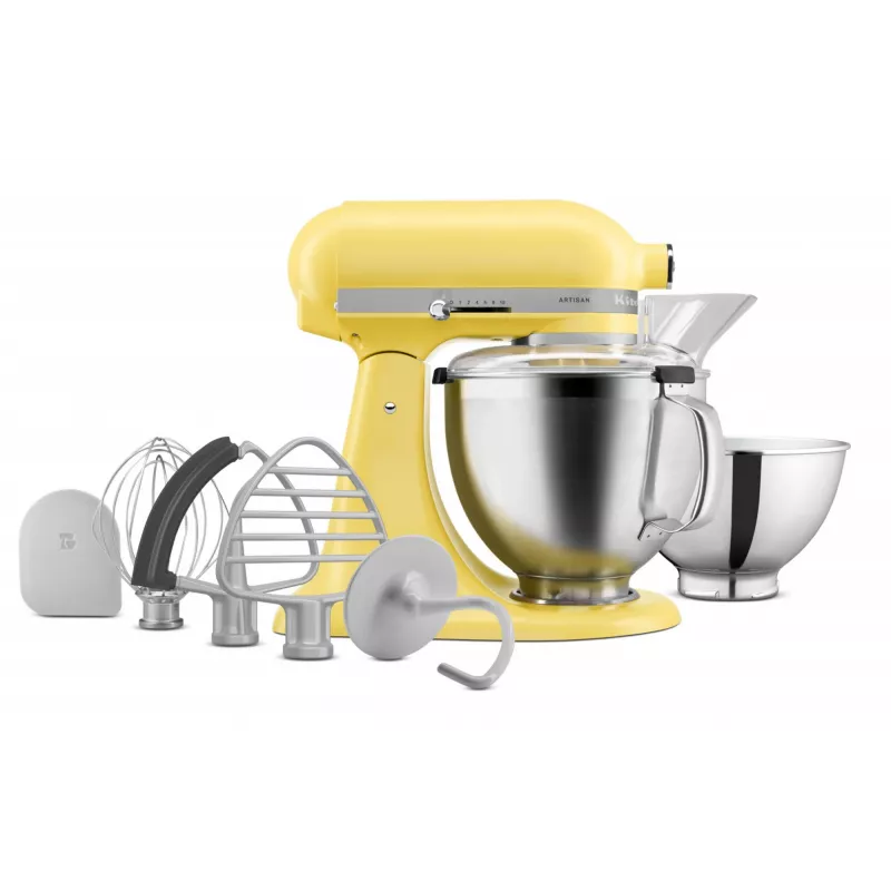 KitchenAid 5KSM195PSEBT mikseris stāvmikseris 300 W nerūsējošais tērauds, dzeltens